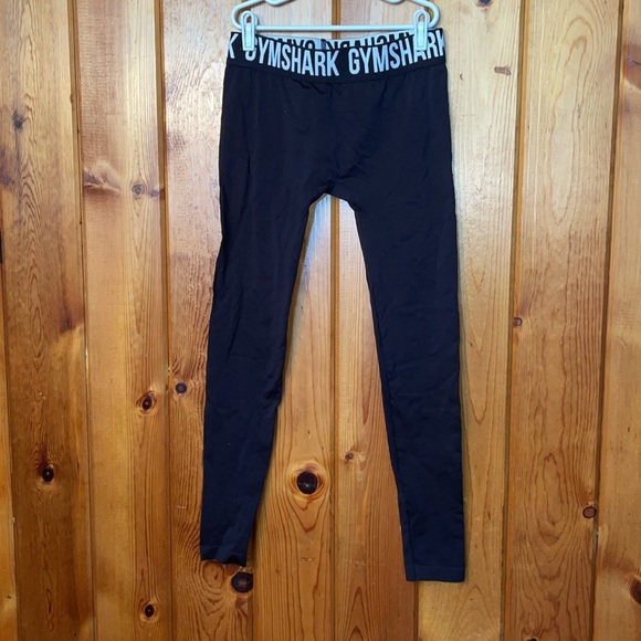 Gym Shark black and white leggings size XS stretchy active leggings workout pant - Picture 2 of 6